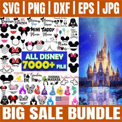 bundle 7000 files disney svg, bundle svg, mickey, minnie svg, mega bundle svg, disney budle svg, cartoon svg, png, svg