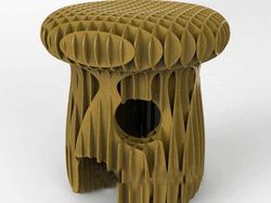 Digital Template Cnc Router Files Cnc Stool - Pet House Files for Wood Laser Cut Pattern