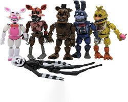 6pcs set fnaf five nights at freddy's halloween xmas toy action figure gift, 6in