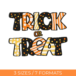trick or treat, embroidery design, halloween embroidery, gnome embroidery, embroidery pes, machine embroidery
