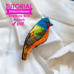 bird badge pin embroidery tutorial pdf diy