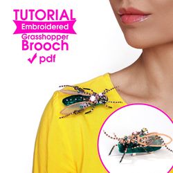 embroidery tutorial grasshopper pdf diy