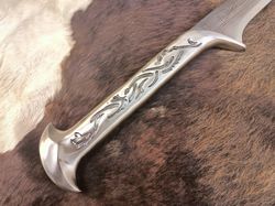 thranduil sword the hobbit from lord rings replica sword lot leather sheath elvenking long sword fantasy engraved costum