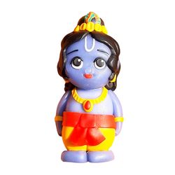 krishna doll original polymer clay art gopala sculpture miniature handmade 2,5 inches