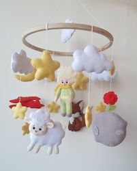 little prince mobile, baby mobile boy, prince mobile, little prince nursery, little prince baby shower