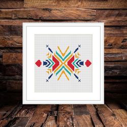 abstraction cross stitch pattern pdf,  easy cross stitch chart, modern cross stitch, ornament xstitch, cross stitch