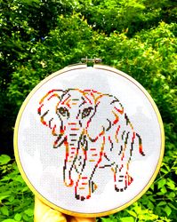 variegated elephant cross stitch pattern pdf by crossstitchingforfun instant download. variegated cross stitch chart