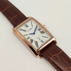 new men's quartz rectangular watch mikhail moskvin made in russia uglich 1271a3l6 roman numerals