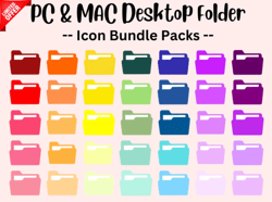 mackbook folder icons, folder icons for mac and windows pc , desktop folder icons , editable
