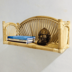 natural rattan sunny wall shelf for wall decor