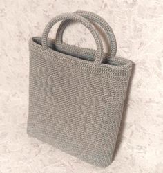 knitted bag - handmade shopper.