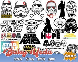 600 bundle baby yoda svg layered item, clipart, cricut, digital vector cut file