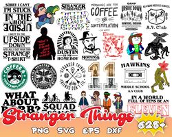 625 stranger things svg, stranger things bundle svg, stranger things alphabet svg, png, svg cut files for cricut silhoue