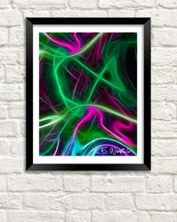 colorful things, abstract art, fractal art, nerd art, geek art, modern decor