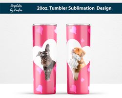 red heart photo tumbler wrap