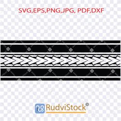 polynesian tattoo art maori design. polynesian band tattoo. maori band tattoo design. tribal svg / svg cut file.