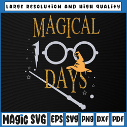Magical Days Of School Png, 100th Day 100 Magic Wizard PNG,100th Day of School, Digital Download