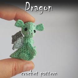 baby dragon crochet pattern, amigurumi, cute crochet toy, toy for doll, crochet accessories, crochet dragon, tutorial