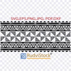 polynesian tattoo vector sketch. polynesian band tattoo, svg cut file, instant download digital files.