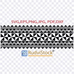 polynesian tattoo line vector design. polynesian band tattoo, svg cut file, instant download digital files.