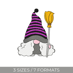 witch, embroidery design, halloween embroidery, gnome embroidery, embroidery pes, machine embroidery, gnome embroidery