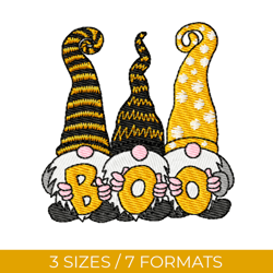Halloween gnomes, Embroidery design, Halloween embroidery, Gnome embroidery, Embroidery pes, Machine embroidery