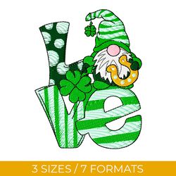 st. patricks day love, embroidery design, embroidery file, pes embroidery designs, st. patricks day embroidery