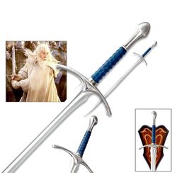 monogram sword, sword of glamdring the elvenking long sword, wall mount decor, battle ready sword, fantasy swords,