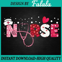 nurses valentines day hearts stethoscope png, love nurses valentine png, valentine day png, digital download