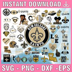 new orleans saints svg bundle, clipart bundle, nfl teams, nfl svg, football teams svg digital download