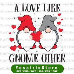 A Love Like Gnome Other Svg, Valentine Gnome, Gnomies Clipart, Gnome Plaid Svg, Plaid Love Svg