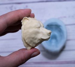 silicone mold face "bear"