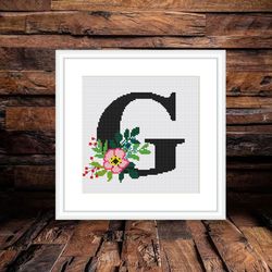 letter g cross stitch pdf, family name cross stitch, monogram g cross stitch, g cross stitc cross stitch,  wedding