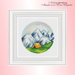 mountain camping 1 cross stitch pattern