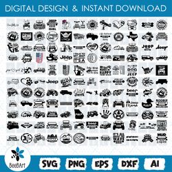 more than 100 jeep design svg, jeep bundle svg cut files, trending svg, jeep svg, jeep girl svg, jeep thing svg, jeep li