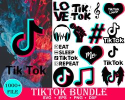 1000 tiktok svg, tiktok queen svg, tiktok svg bundle, peace love titok svg, digital download