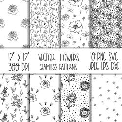 seamless floral pattern svg