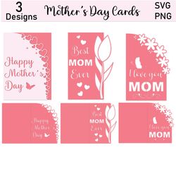 mothers day card svg | papercut greeting cards | digital download