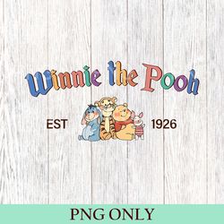 winnie the pooh and friends png, vintage winnie the pooh png, pooh bear png, disneyworld family matching, disneyland png