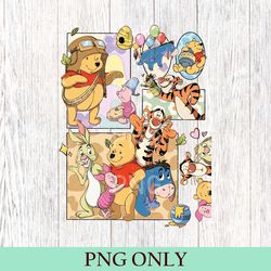 winnie the pooh friends png, vintage pooh and friends png, winnie pooh png, pooh bear png, vintage disneyland png 300dpi