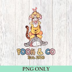 retro pooh & co est. 1926 png, winnie the pooh png, winnie pooh and friends png, disney family trip png, disney world