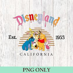 vintage disneyland est 1955 california pooh bear and friends png, winnie the pooh, disney pooh bear png, bear pooh gift