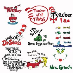 dr seuss svg bundle, funny dr seuss quote svg, dr seuss svg, thing svg, cute cat svg, teacher svg, svg file for cricut d