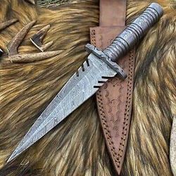 carbon steel knife, hunting knife with sheath, fixed blade camping knife, bowie knife, handmade knives, gifts for men