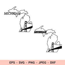 michigan bridge svg file for cricut michigan sublimation dxf for laser cut