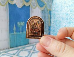 christmas icon.miniature icon. puppet miniature. handmade. 1:12.