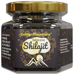 golden mountains shilajit resin premium pure authentic siberian altai 100g 3.53oz - measuring spoon – exclusive quality