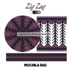 crochet patterns /tapestry crochet bag pattern / wayuu mochila bag /zig zag 731