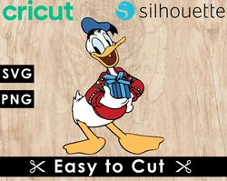 donald duck christmas svg files, donald duck svg files, vector png images, svg cut files for cricut, clipart bundle