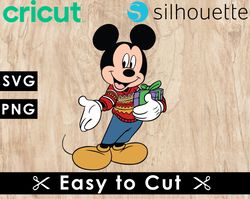 Mickey Mouse Christmas Svg Files, Mickey Mouse Svg Files, Mickey Png Images, SVG Cut Files for Cricut, Clipart Bundle